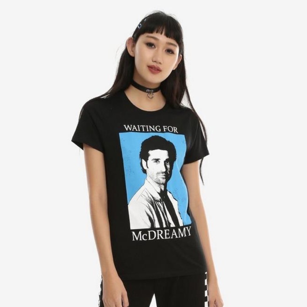 Black Blue Grey’s Anatomy Waiting for McDreamy Shirt Small Patrick Dempsey
